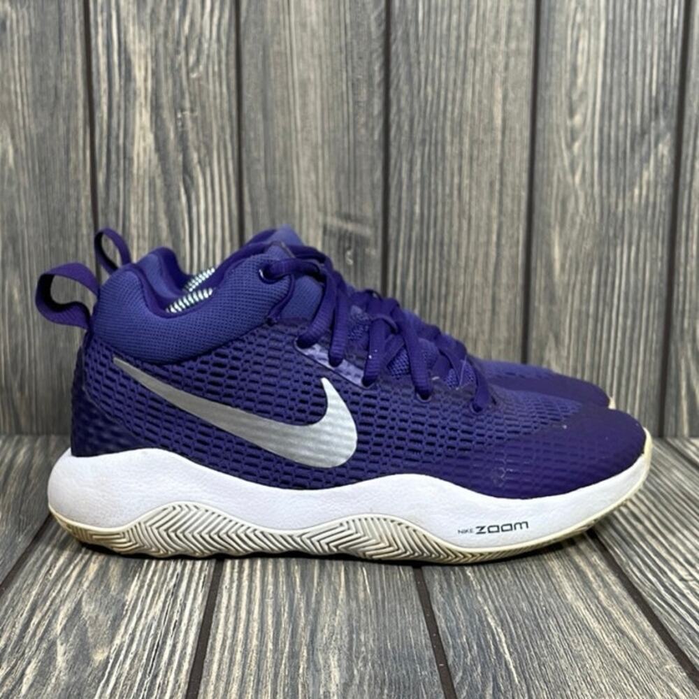Nike Zoom Rev TB Basketball Shoes Sneakers Y5.5 W7 Purple‎ Silver 922048-500